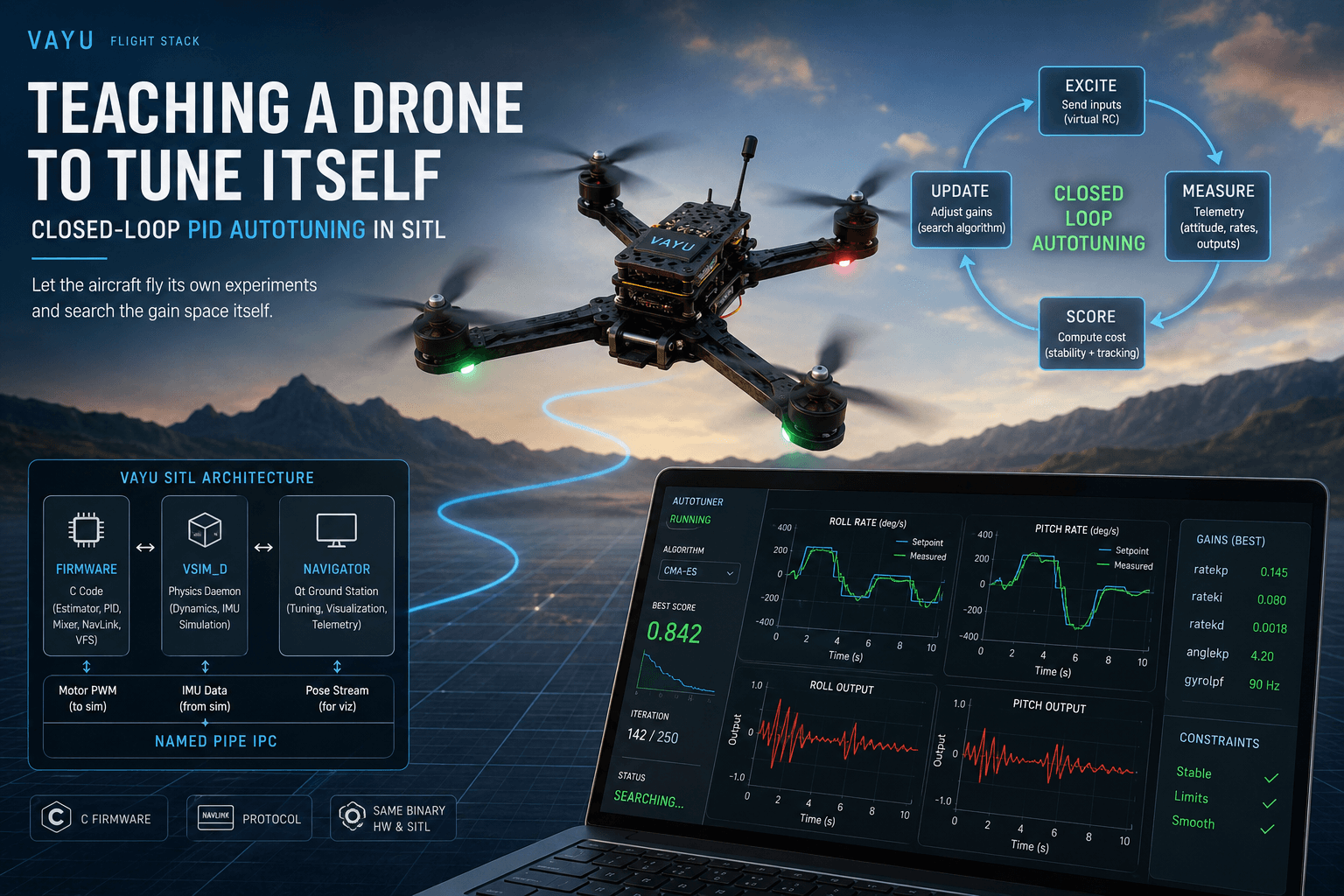 Teaching a Drone to Tune Itself: Closed-Loop PID Autotuning in SITL